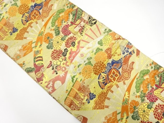 JAPANESE KIMONO / ANTIQUE GOSHOGURUMA / ANCIENT MUSICAL INSTRUMENT PAT